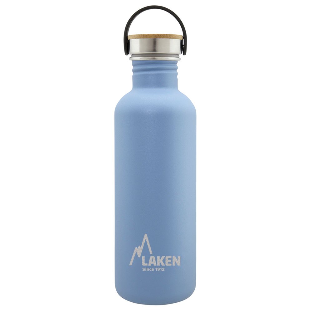 Laken Basic 1l Stainless Steel&bamboo Cap Blau von Laken