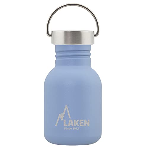 Laken Basic Edelstahlflasche, Trinkflasche Weite Öffnung mit Edelstah Schraubverschluss, BPA frei 0,35L, Blau Laken Basic Edelstahlflasche, Trinkflasche Weite Öffnung mit Edelstah Schraubverschluss, BPA frei 0,35L, Blau von Laken