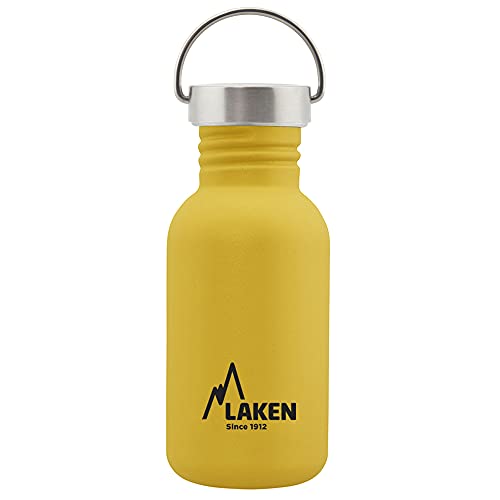 Laken Basic Edelstahlflasche, Trinkflasche Weite Öffnung mit Edelstah Schraubverschluss, BPA frei 0,5L, Gelb Laken Basic Edelstahlflasche, Trinkflasche Weite Öffnung mit Edelstah Schraubverschluss, BPA frei 0,5L, Gelb von Laken