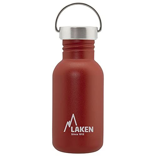 Laken Basic Edelstahlflasche, Trinkflasche Weite Öffnung mit Edelstah Schraubverschluss, BPA frei 0,5L, Rot Laken Basic Edelstahlflasche, Trinkflasche Weite Öffnung mit Edelstah Schraubverschluss, BPA frei 0,5L, Rot von Laken