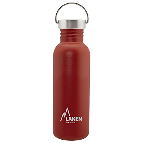Laken Basic Edelstahlflasche, Trinkflasche Weite Öffnung mit Edelstah Schraubverschluss, BPA frei 0,75L, Rot Laken Basic Edelstahlflasche, Trinkflasche Weite Öffnung mit Edelstah Schraubverschluss, BPA frei 0,75L, Rot von Laken