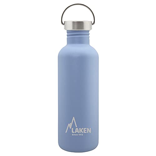 Laken Basic Edelstahlflasche, Trinkflasche Weite Öffnung mit Edelstah Schraubverschluss, BPA frei 1L, Blau Laken Basic Edelstahlflasche, Trinkflasche Weite Öffnung mit Edelstah Schraubverschluss, BPA frei 1L, Blau von Laken