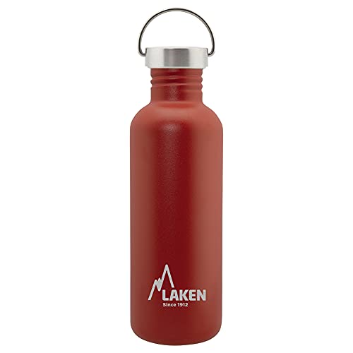 Laken Basic Edelstahlflasche, Trinkflasche Weite Öffnung mit Edelstah Schraubverschluss, BPA frei 1L, Rot Laken Basic Edelstahlflasche, Trinkflasche Weite Öffnung mit Edelstah Schraubverschluss, BPA frei 1L, Rot von Laken