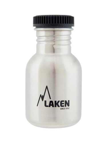 Laken Basic Steel flasche, Edelstahlflasche für Kinder und Erwachsene,Standard Mund und Schraubverschluss, 0,35L Silber Laken Basic Steel flasche, Edelstahlflasche für Kinder und Erwachsene,Standard Mund und Schraubverschluss, 0,35L Silber von Laken