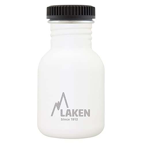 Laken Basic Steel flasche, Edelstahlflasche für Kinder und Erwachsene,Standard Mund und Schraubverschluss, 0,35L Weiß Laken Basic Steel flasche, Edelstahlflasche für Kinder und Erwachsene,Standard Mund und Schraubverschluss, 0,35L Weiß von Laken