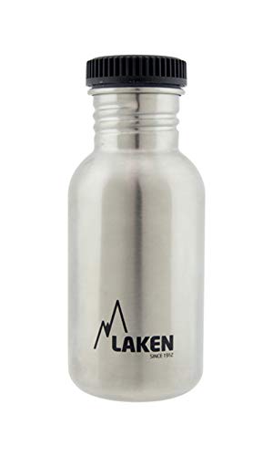Laken Basic Steel flasche, Edelstahlflasche für Kinder und Erwachsene,Standard Mund und Schraubverschluss, 0,5L Silber Laken Basic Steel flasche, Edelstahlflasche für Kinder und Erwachsene,Standard Mund und Schraubverschluss, 0,5L Silber von Laken