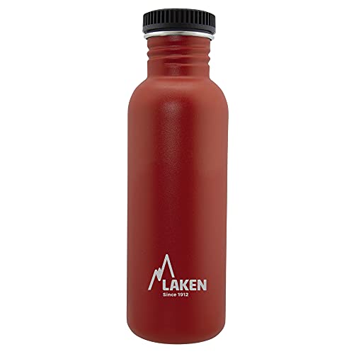 Laken Basic Steel flasche, Edelstahlflasche für Kinder und Erwachsene,Standard Mund und Schraubverschluss, 0,75L Rot Laken Basic Steel flasche, Edelstahlflasche für Kinder und Erwachsene,Standard Mund und Schraubverschluss, 0,75L Rot von Laken
