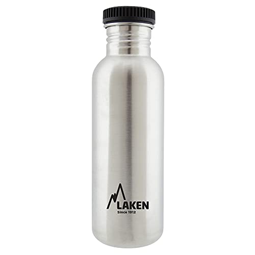 Laken Basic Steel flasche, Edelstahlflasche für Kinder und Erwachsene,Standard Mund und Schraubverschluss, 0,75L Silber Laken Basic Steel flasche, Edelstahlflasche für Kinder und Erwachsene,Standard Mund und Schraubverschluss, 0,75L Silber von Laken