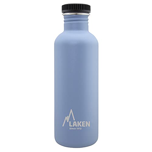 Laken Basic Steel flasche, Edelstahlflasche für Kinder und Erwachsene,Standard Mund und Schraubverschluss, 1L Blau Laken Basic Steel flasche, Edelstahlflasche für Kinder und Erwachsene,Standard Mund und Schraubverschluss, 1L Blau von Laken