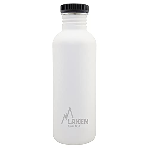 Laken Basic Steel flasche, Edelstahlflasche für Kinder und Erwachsene,Standard Mund und Schraubverschluss, 1L Weiß Laken Basic Steel flasche, Edelstahlflasche für Kinder und Erwachsene,Standard Mund und Schraubverschluss, 1L Weiß von Laken