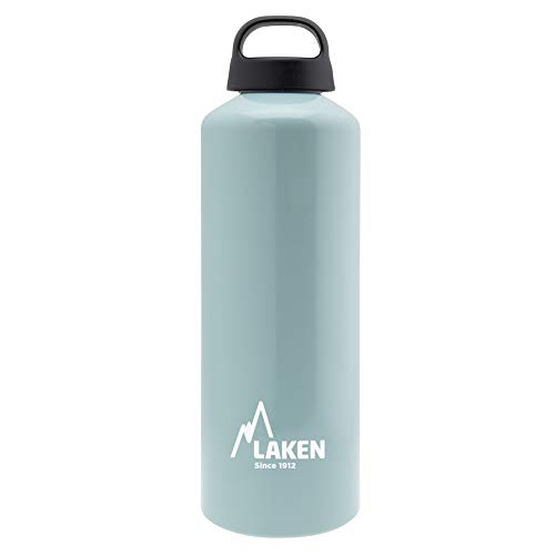Laken Classic Alu Trinkflasche Weite Öffnung Schraubdeckel mit Schlaufe, BPA frei Aluminiumtrinkflasche, 1L, Hellblau Laken Classic Alu Trinkflasche Weite Öffnung Schraubdeckel mit Schlaufe, BPA frei Aluminiumtrinkflasche, 1L, Hellblau von Laken