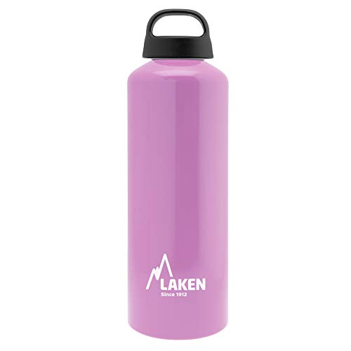 Laken Classic Alu Trinkflasche Weite Öffnung Schraubdeckel mit Schlaufe, BPA frei Aluminiumtrinkflasche, 1L, Rosa Laken Classic Alu Trinkflasche Weite Öffnung Schraubdeckel mit Schlaufe, BPA frei Aluminiumtrinkflasche, 1L, Rosa von Laken