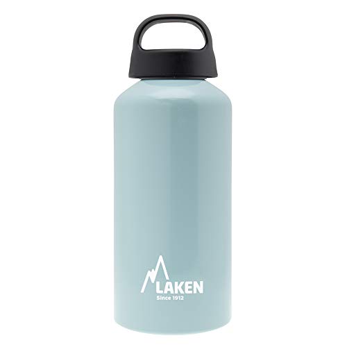 Laken Classic Alu Trinkflasche Weite Öffnung Schraubdeckel mit Schlaufe, BPA frei Aluminiumtrinkflasche, 600ml, Hellblau Laken Classic Alu Trinkflasche Weite Öffnung Schraubdeckel mit Schlaufe, BPA frei Aluminiumtrinkflasche, 600ml, Hellblau von Laken