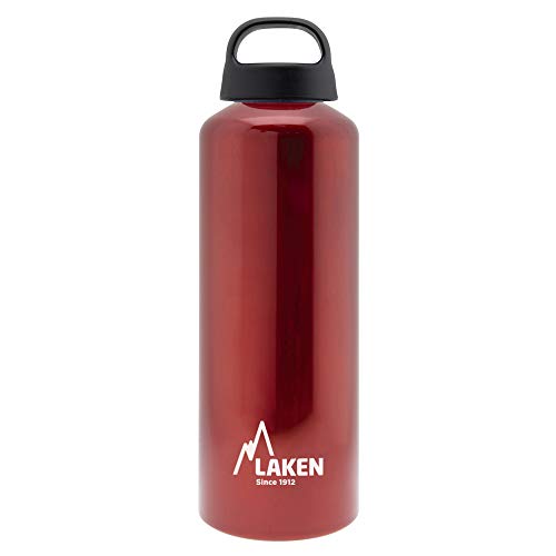 Laken Classic Alu Trinkflasche Weite Öffnung Schraubdeckel mit Schlaufe, BPA frei Aluminiumtrinkflasche, 750ml, Rot Laken Classic Alu Trinkflasche Weite Öffnung Schraubdeckel mit Schlaufe, BPA frei Aluminiumtrinkflasche, 750ml, Rot von Laken