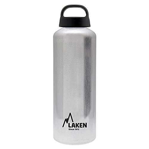 Laken Classic Alu Trinkflasche Weite Öffnung Schraubdeckel mit Schlaufe, BPA frei Aluminiumtrinkflasche, 750ml, Silber Laken Classic Alu Trinkflasche Weite Öffnung Schraubdeckel mit Schlaufe, BPA frei Aluminiumtrinkflasche, 750ml, Silber von Laken