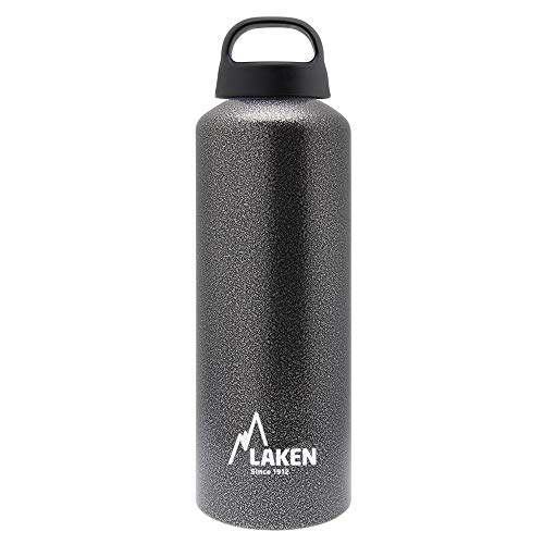 Laken Classic Alu Trinkflasche Weite Öffnung Schraubdeckel mit Schlaufe, BPA frei Aluminiumtrinkflasche, 750ml, Granit Laken Classic Alu Trinkflasche Weite Öffnung Schraubdeckel mit Schlaufe, BPA frei Aluminiumtrinkflasche, 750ml, Granit von Laken