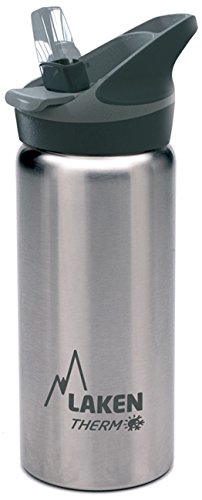 Laken Jannu Thermo-Wasserflasche mit Vakuum-Isolierung, doppelwandig, Edelstahl 18/8, bis zu 24 Stunden kalt, silberfarben, 500 ml Laken Jannu Thermo-Wasserflasche mit Vakuum-Isolierung, doppelwandig, Edelstahl 18/8, bis zu 24 Stunden kalt, silberfarben, 500 ml von Laken