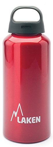 Laken Klassische Aluminium-Wasserflasche, breite Öffnung mit Schraubverschluss und Schlaufe, BPA-frei, hergestellt in Spanien, 590 ml, Rot Laken Klassische Aluminium-Wasserflasche, breite Öffnung mit Schraubverschluss und Schlaufe, BPA-frei, hergestellt in Spanien, 590 ml, Rot von Laken
