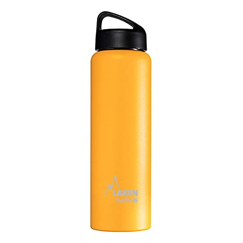 Laken Thermo Classic Thermosflasche Isolierflasche Edelstahl Trinkflasche weite Öffnung - 1 Liter, Gelb Laken Thermo Classic Thermosflasche Isolierflasche Edelstahl Trinkflasche weite Öffnung - 1 Liter, Gelb von Laken