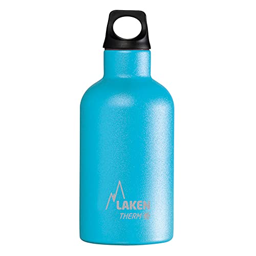 Laken Thermo Futura Thermosflasche Isolierflasche Edelstahl Trinkflasche Schmale Öffnung - 350ml, Cyan von Laken