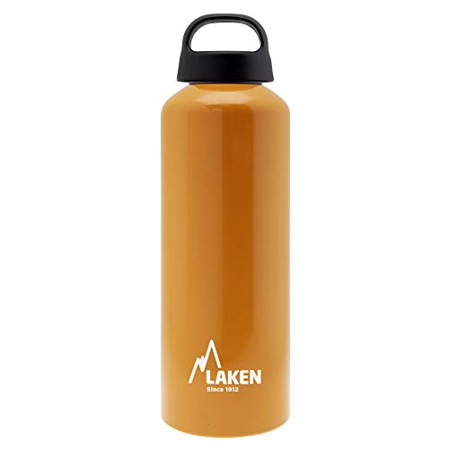 Laken Classic Alu Trinkflasche Weite Öffnung Schraubdeckel mit Schlaufe, BPA frei Aluminiumtrinkflasche, 750ml, Orange Laken Classic Alu Trinkflasche Weite Öffnung Schraubdeckel mit Schlaufe, BPA frei Aluminiumtrinkflasche, 750ml, Orange von Laken