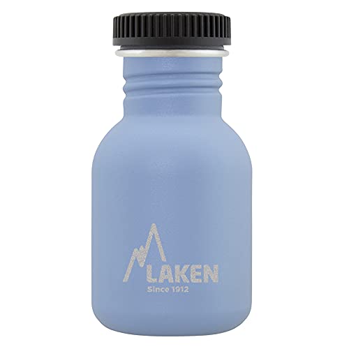 Laken Basic Steel flasche, Edelstahlflasche für Kinder und Erwachsene,Standard Mund und Schraubverschluss, 0,35L Blau Laken Basic Steel flasche, Edelstahlflasche für Kinder und Erwachsene,Standard Mund und Schraubverschluss, 0,35L Blau von Laken