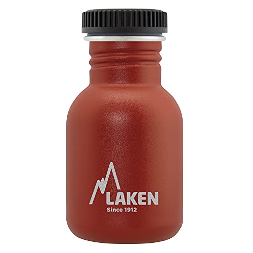 Laken Basic Steel flasche, Edelstahlflasche für Kinder und Erwachsene,Standard Mund und Schraubverschluss, 0,35L Rot Laken Basic Steel flasche, Edelstahlflasche für Kinder und Erwachsene,Standard Mund und Schraubverschluss, 0,35L Rot von Laken