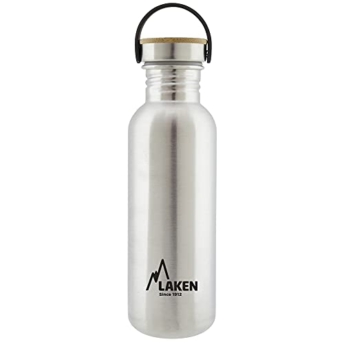 Laken Basic Edelstahlflasche, Trinkflasche Weite Öffnung mit Edelstah Schraubverschluss mit Bambo, BPA frei 0,75L, Silber Laken Basic Edelstahlflasche, Trinkflasche Weite Öffnung mit Edelstah Schraubverschluss mit Bambo, BPA frei 0,75L, Silber von Laken