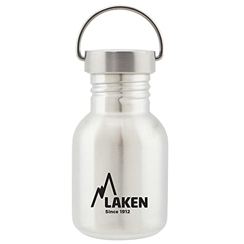 Laken Basic Edelstahlflasche, Trinkflasche Weite Öffnung mit Edelstah Schraubverschluss, BPA frei 0,35L, Silber Laken Basic Edelstahlflasche, Trinkflasche Weite Öffnung mit Edelstah Schraubverschluss, BPA frei 0,35L, Silber von Laken