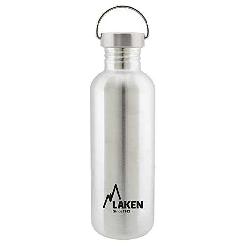 Laken Basic Edelstahlflasche, Trinkflasche Weite Öffnung mit Edelstah Schraubverschluss, BPA frei 1L, Silber Laken Basic Edelstahlflasche, Trinkflasche Weite Öffnung mit Edelstah Schraubverschluss, BPA frei 1L, Silber von Laken