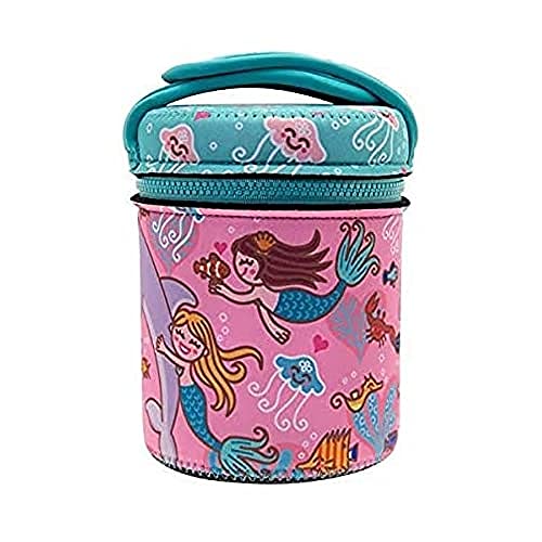 Laken Unisex Jugend Edelstahl Thermobehälter 1 Liter mit Buntem Cover im Design incl. Zwei hermetisch zu verschließende Behälter, Sirenas-pink Laken Unisex Jugend Edelstahl Thermobehälter 1 Liter mit Buntem Cover im Design incl. Zwei hermetisch zu verschließende Behälter, Sirenas-pink von Laken