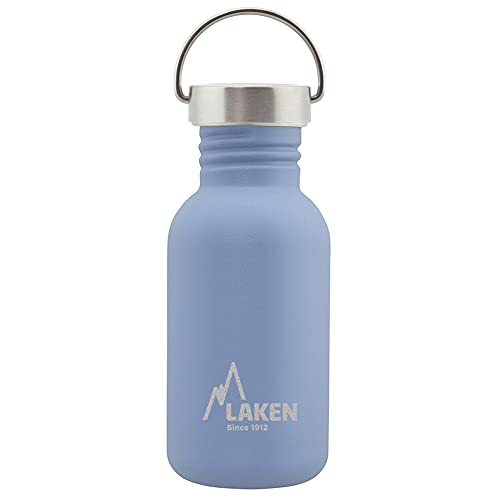 Laken Basic Edelstahlflasche, Trinkflasche Weite Öffnung mit Edelstah Schraubverschluss, BPA frei 0,5L, Blau Laken Basic Edelstahlflasche, Trinkflasche Weite Öffnung mit Edelstah Schraubverschluss, BPA frei 0,5L, Blau von Laken