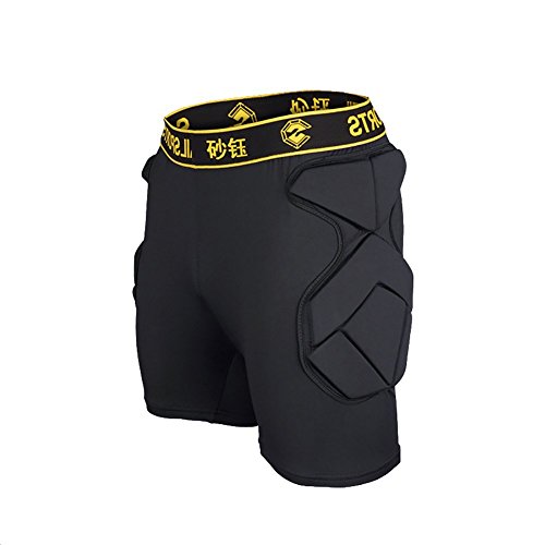 Lalander Protektorenshorts Protektoren Kurze Hose Shorts Gepolstert Sportanzug/Schutz Bekleidung für Fußball Basketball Paintball Kampfsport Rugby von Lalander