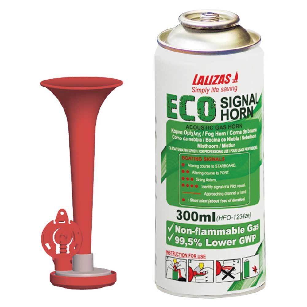 Lalizas Eco Signal Horn Set 300ml Rot von Lalizas