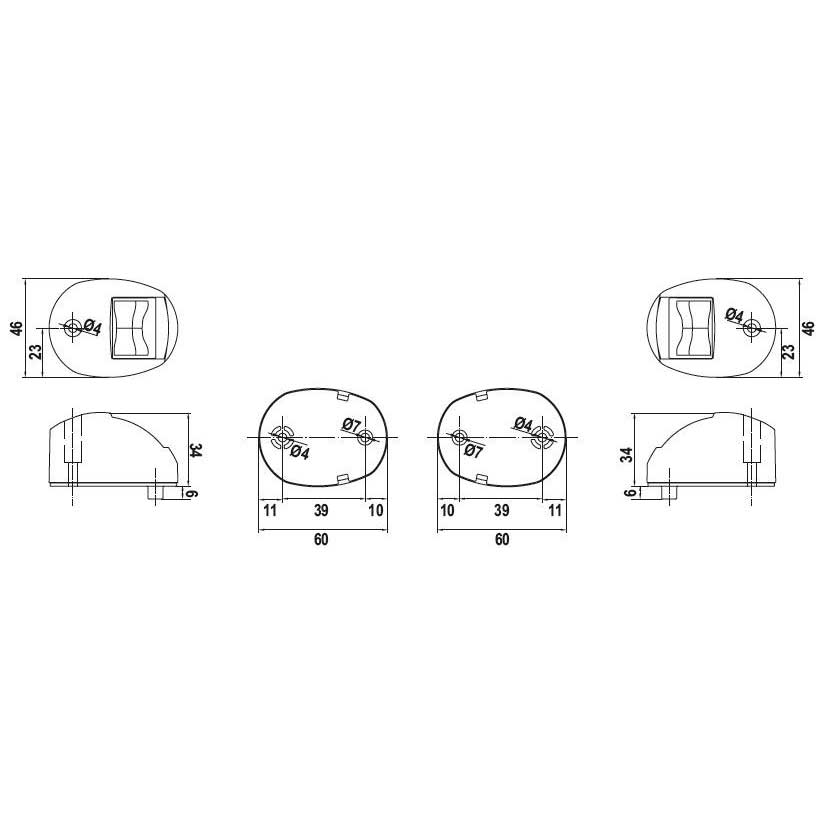 Lalizas Fos Led 12 Port Starboard Light Schwarz Lalizas Fos Led 12 Port Starboard Light Schwarz von Lalizas