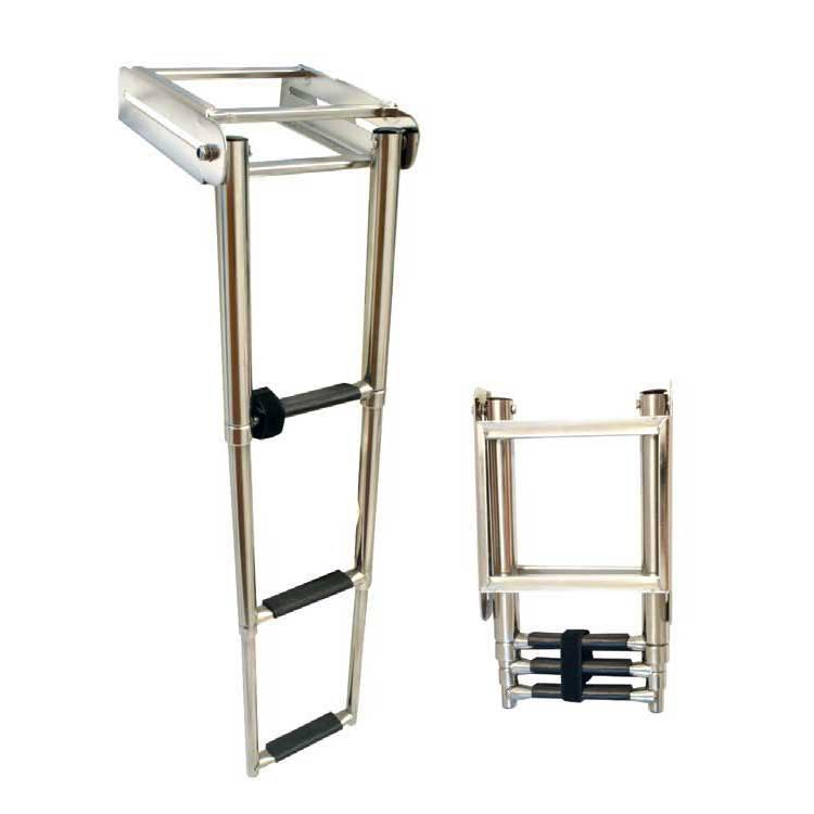 Lalizas Stainless Steel Platform Telescopic Ladder Grau 3 Steps Lalizas Stainless Steel Platform Telescopic Ladder Grau 3 Steps von Lalizas
