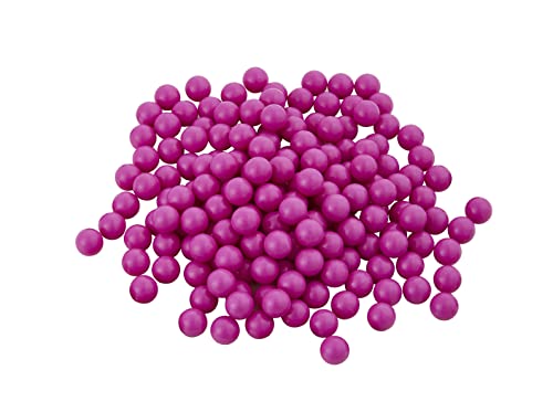 LAMBID 200 x 43 Kaliber Paintballs wiederverwendbar, weniger tödlich, solide Übung, hartes Nylon, Paintball-Munition für Training und Heimverteidigung (0,43 Kal, lila) von Lambid