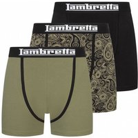 Lambretta Paisley Herren Boxershorts 3er-Pack SS1065-KHAKI/BLK Lambretta Paisley Herren Boxershorts 3er-Pack SS1065-KHAKI/BLK von Lambretta