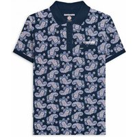 Lambretta Paisley Herren Polo-Shirt SS1227-NAVY von Lambretta