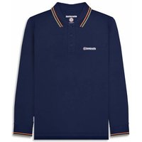 Lambretta Twin Tipped Herren Langarm Polo-Shirt SS3224-NAVY-NUG/LG von Lambretta