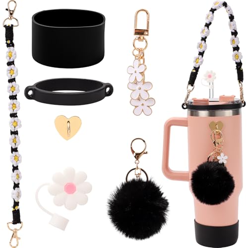 7PCS Tasse Zubehör Set für Stanley Cup, Einschließlich Wasserflasche Griff Riemen, Silikon Strohhalm Abdeckung, Silikon Flasche Boot und Schlüsselanhänger Charm Kompatibel mit Stanley Tumbler 30 40oz 7PCS Tasse Zubehör Set für Stanley Cup, Einschließlich Wasserflasche Griff Riemen, Silikon Strohhalm Abdeckung, Silikon Flasche Boot und Schlüsselanhänger Charm Kompatibel mit Stanley Tumbler 30 40oz von Lancry