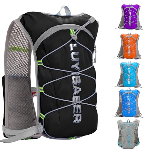 Trinkweste, Rucksack, leicht, verstellbare Brustgurte, Wasser-Tagesrucksack, kompatibel mit 2 l Wasserblase, atmungsaktiv, reflektierend, für Damen und Herren, Wandern, Radfahren, Klettern, Marathon Trinkweste, Rucksack, leicht, verstellbare Brustgurte, Wasser-Tagesrucksack, kompatibel mit 2 l Wasserblase, atmungsaktiv, reflektierend, für Damen und Herren, Wandern, Radfahren, Klettern, Marathon von Lancry