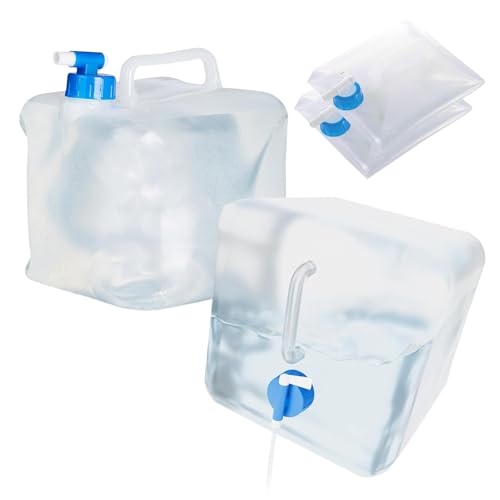 Landrain 2 Pcs Wasserkanister Faltbar, Faltkanister 10l, Bpa-frei, Hahn, Schraubdeckel, Tragegriff,Transparent Landrain 2 Pcs Wasserkanister Faltbar, Faltkanister 10l, Bpa-frei, Hahn, Schraubdeckel, Tragegriff,Transparent von Landrain