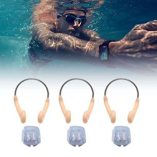Landrain 3 Stück Nasenklammer Schwimmen Erwachsene, Silikon Nasenclip für Schwimmer mit Boxen Landrain 3 Stück Nasenklammer Schwimmen Erwachsene, Silikon Nasenclip für Schwimmer mit Boxen von Landrain