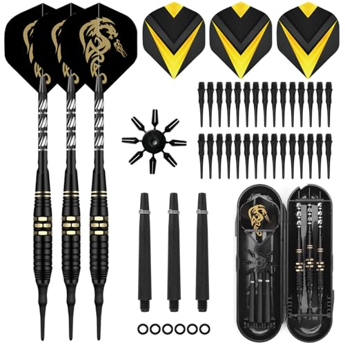 Dartpfeile mit Kunststoffspitze 18 Gramm, 3 Stück Dart Pfeile Set für Dartscheibe Elektronisch mit 30pcs Softdart Spitzen und Aufbewahrungsbox, Dart Zubehör Dartpfeile für Elektronische Dartscheibe Dartpfeile mit Kunststoffspitze 18 Gramm, 3 Stück Dart Pfeile Set für Dartscheibe Elektronisch mit 30pcs Softdart Spitzen und Aufbewahrungsbox, Dart Zubehör Dartpfeile für Elektronische Dartscheibe von LangRay