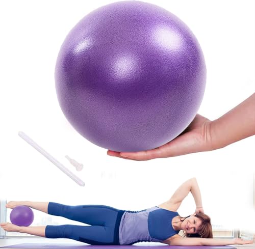 Lanjue Pilates Ball, 25 cm Gymnastikball Klein rutschfest Anti-Burst Fitnessball, Softbälle Yoga Ball Fitness Ball für Bauch- und Schultertraining Gleichgewicht Gymnastik Pilates von Lanjue