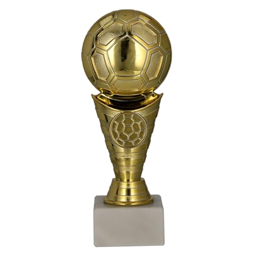Larius Fußball Pokal Ehrenpreis Trophäe - ST2 (ohne Wunschtext, Gold) von Larius
