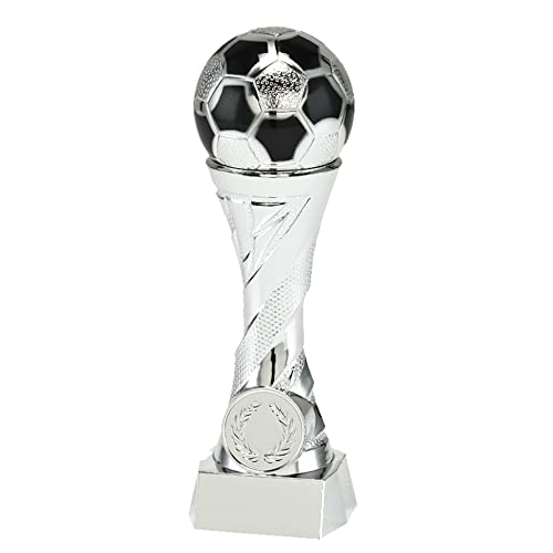 Larius Pokal Ehrenpreis Fußball in Gold und Silber mit Wunschgravur (ohne Wunschtext, Silber, L) von Larius