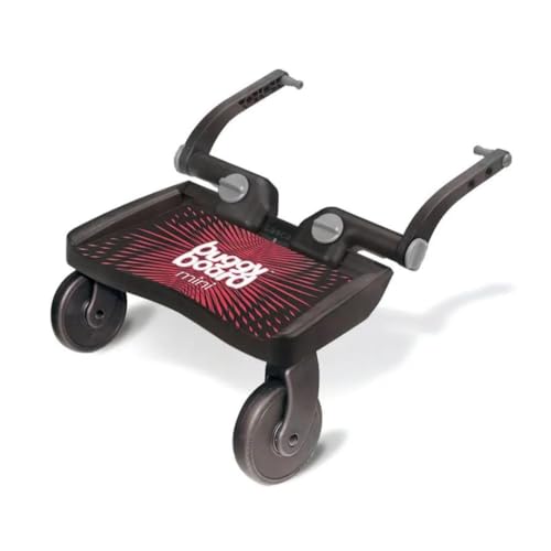 Lascal BuggyBoard Mini, Kinderbuggy Trittbrett mit Stehfläche, Kinderwagen Zubehör für Kinder von 2-6 Jahren (22 kg), kompatibel mit fast jedem Buggy und Kinderwagen, rot von Lascal