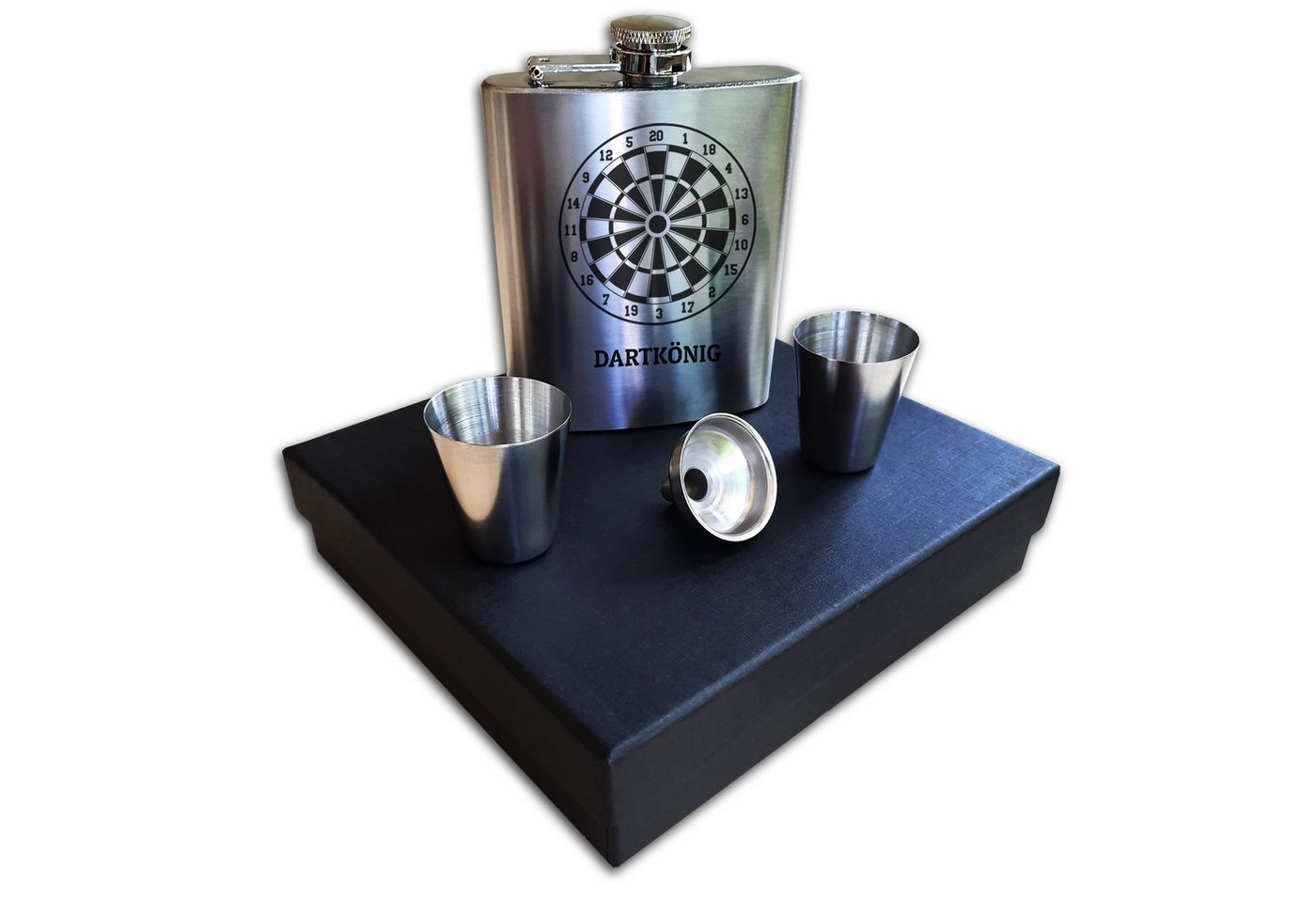 Lasernauten Flachmann Edelstahl Flachmann mit Gravur Dartscheibe und Spruch Ihrer Wahl Dart, Edelstahl Lasernauten Flachmann Edelstahl Flachmann mit Gravur Dartscheibe und Spruch Ihrer Wahl Dart, Edelstahl von Lasernauten